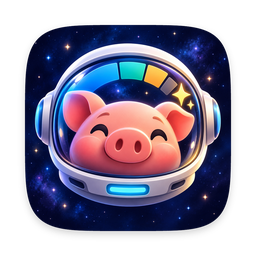 SpacePig icon: a pig in a space helmet